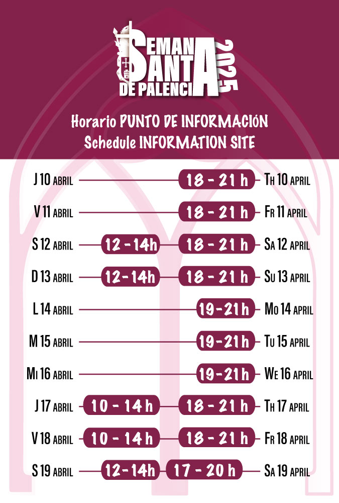 Information Place
Holy Week Palencia 2025